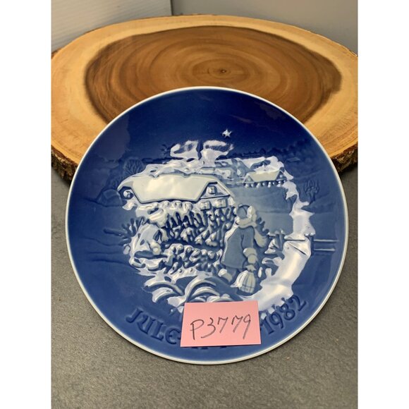 Bing & Grondahl 1982 Jule After Christmas Plate Blue & White Porcelain Collectib - Picture 5 of 5
